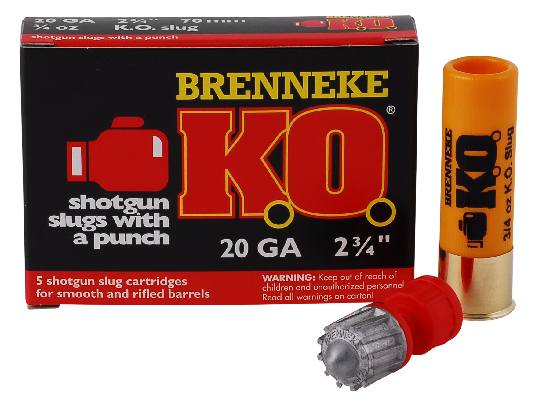 Brenneke K.o. 20 Gauge 2.75 3/4 oz Slug SL202KO (Box)