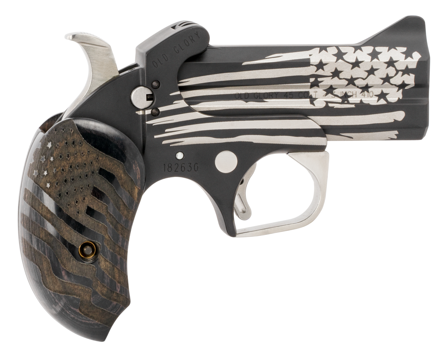 Bond Arms(R) - BAOGPB - Old Glory 45 Colt 410 Gauge 3.5" Break Open 2 American Flag Cerakote Derringer