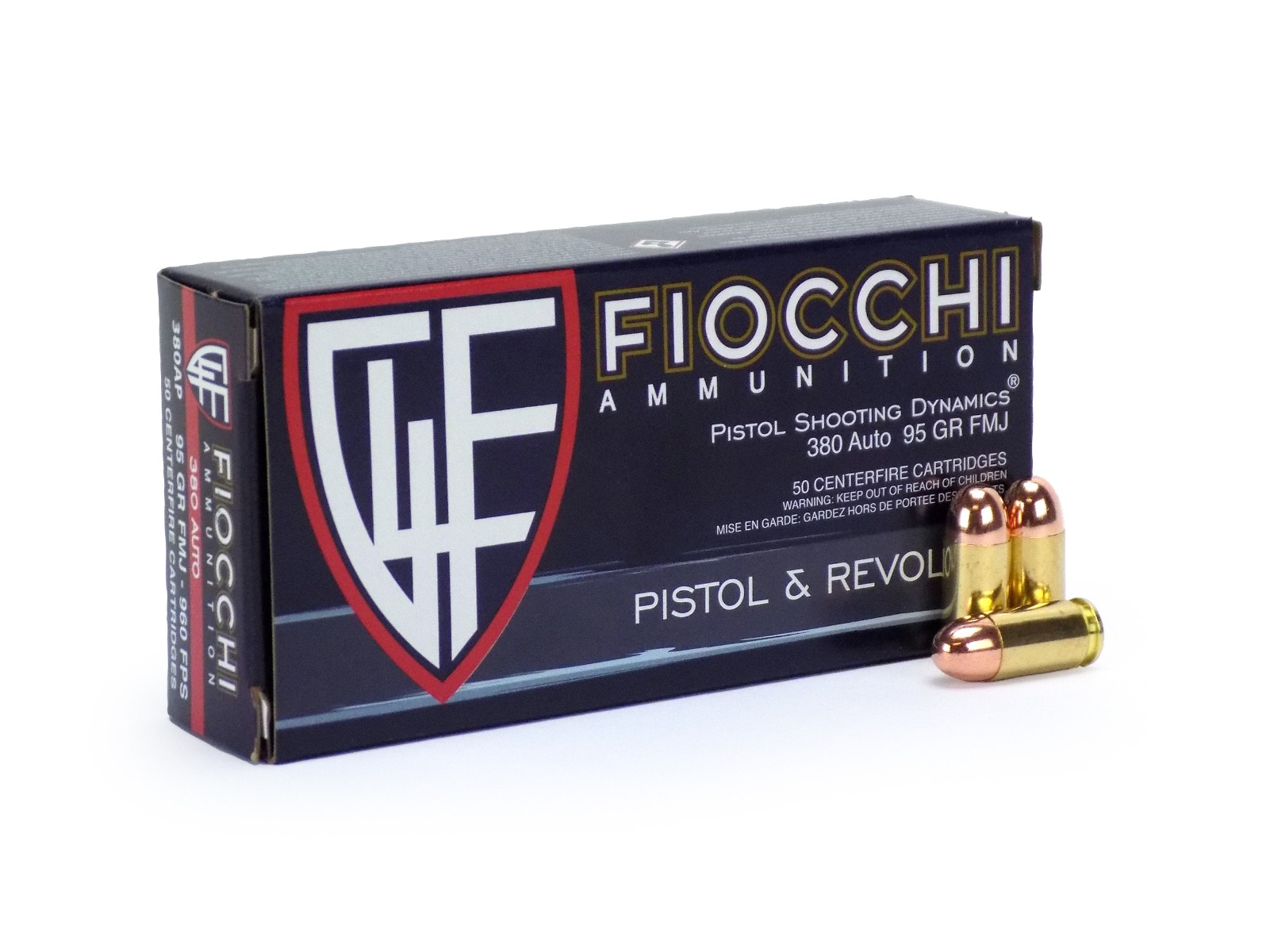 Fiocchi .380 ACP 95 Grain FMJ (Box)