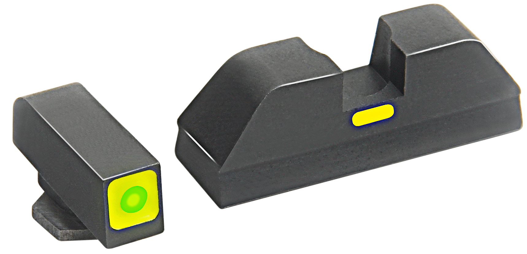 AmeriGlo GL615 CAP Night Sight Fits Glock 20/21 Tritium Green Tritium w/LumiGreen Outline Front Black w/Paint LumiGreen Rear