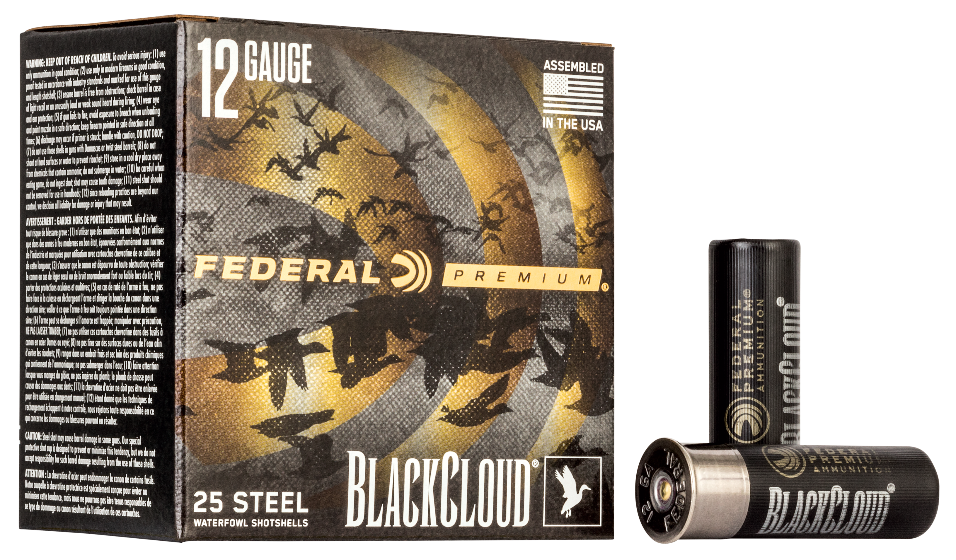 Black Cloud Fs Steel 12 Gauge 3'''' #4 Shot Shotgun Ammo - Black Cloud Fs Steel 12 Gauge 3'''' 1-1/4oz #4 Shot 25/Box
