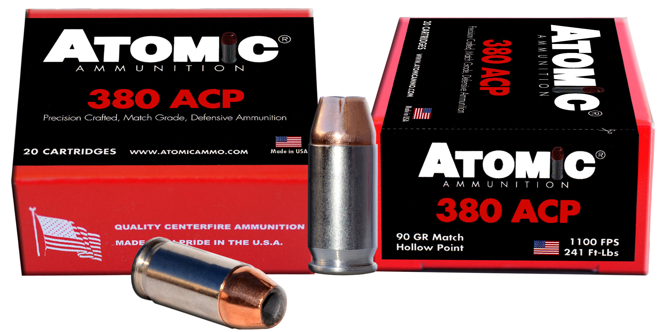 Atomic Pistol 380 ACP 90 Grain Hollow Point 00453 (Box)
