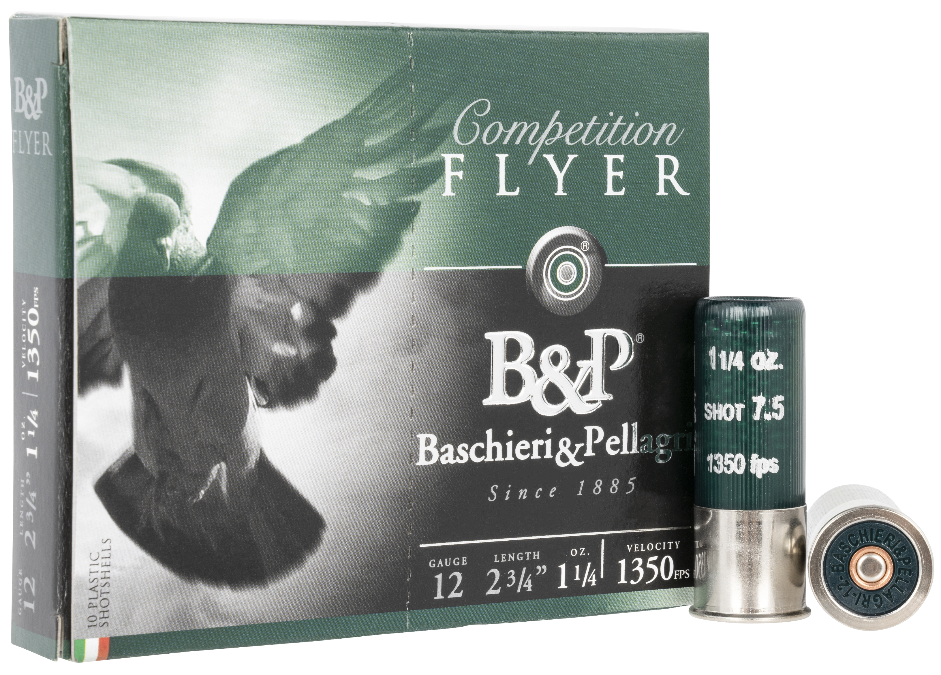 B&P 12 Gauge 2.75 1-1/4 oz 7.5 Shot 1350 fps (Box)