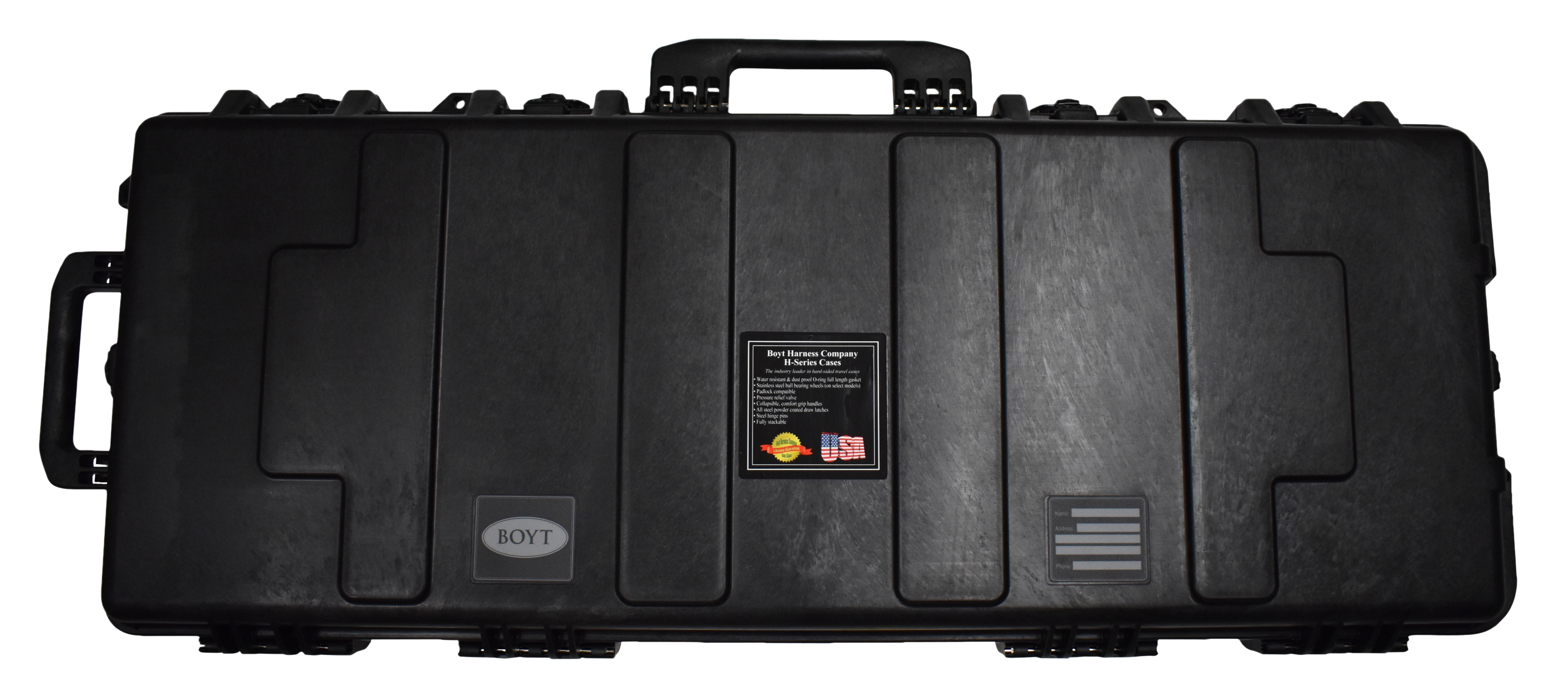 Boyt Harness Black Polypropylene Rifle Case: Weather Resistant Foam Padding for 1 Gun - Airline Approved H41XD