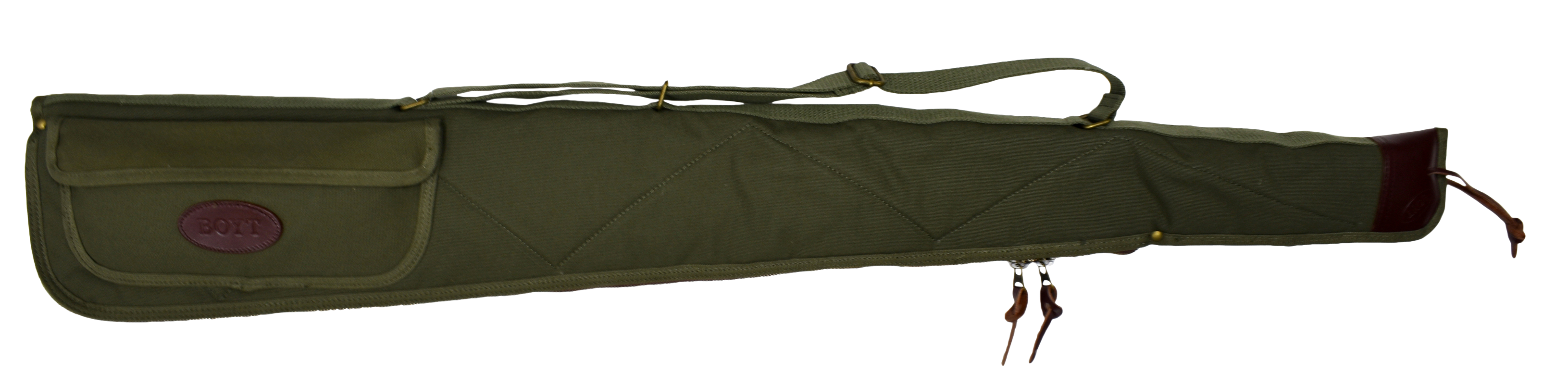 Boyt Harness OD Green Canvas Shotgun Gun Case - Lockable 48 with Waxed Brass Hardware OGC97PL09