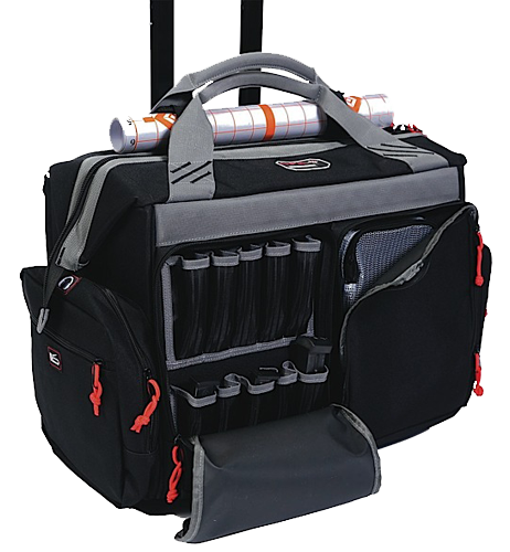 GPS Bags Black Canvas Range Bag - Holds 4 Handguns Lockable and Airline Approved with Internal Organization System 2215RB