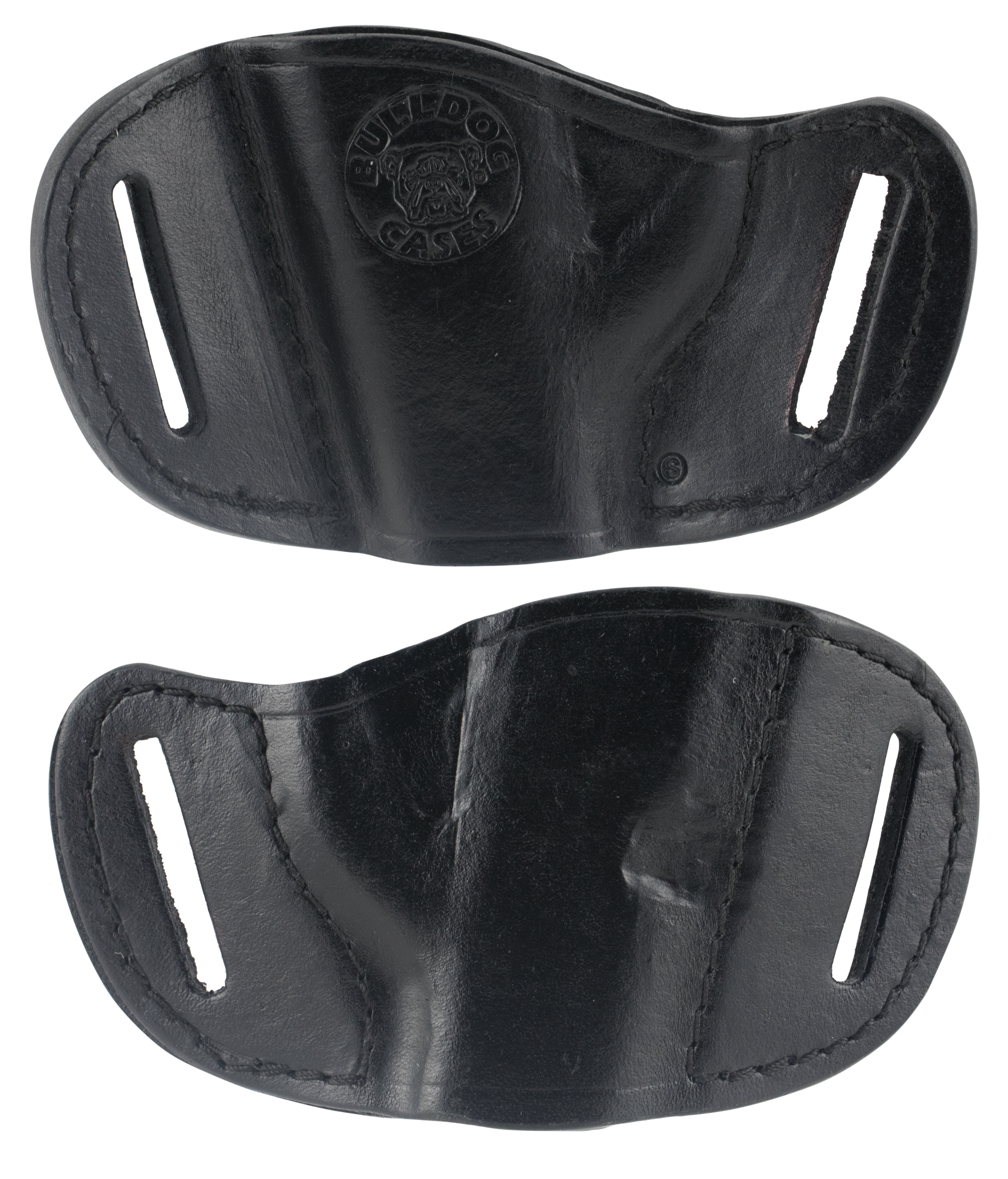 Bulldog Molded Right Hand Small Leather Pistol Belt Slide Holster MLBS