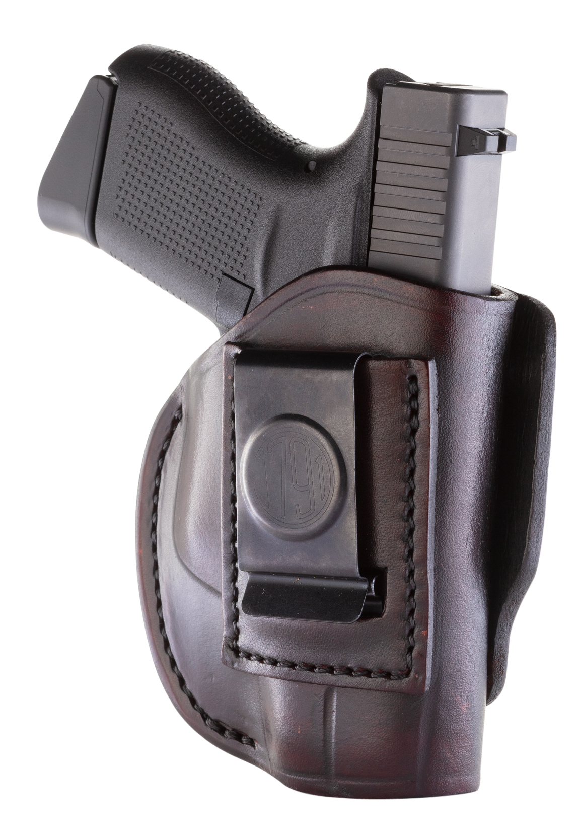 1791 Gunleather 4WH2SBRR 4 Way  Signature Brown Leather IWB/OWB fits Glock 42, 43/Keltech 380, P11/Ruger LCP/S&W Bodyguard/Sig P365 Right Hand