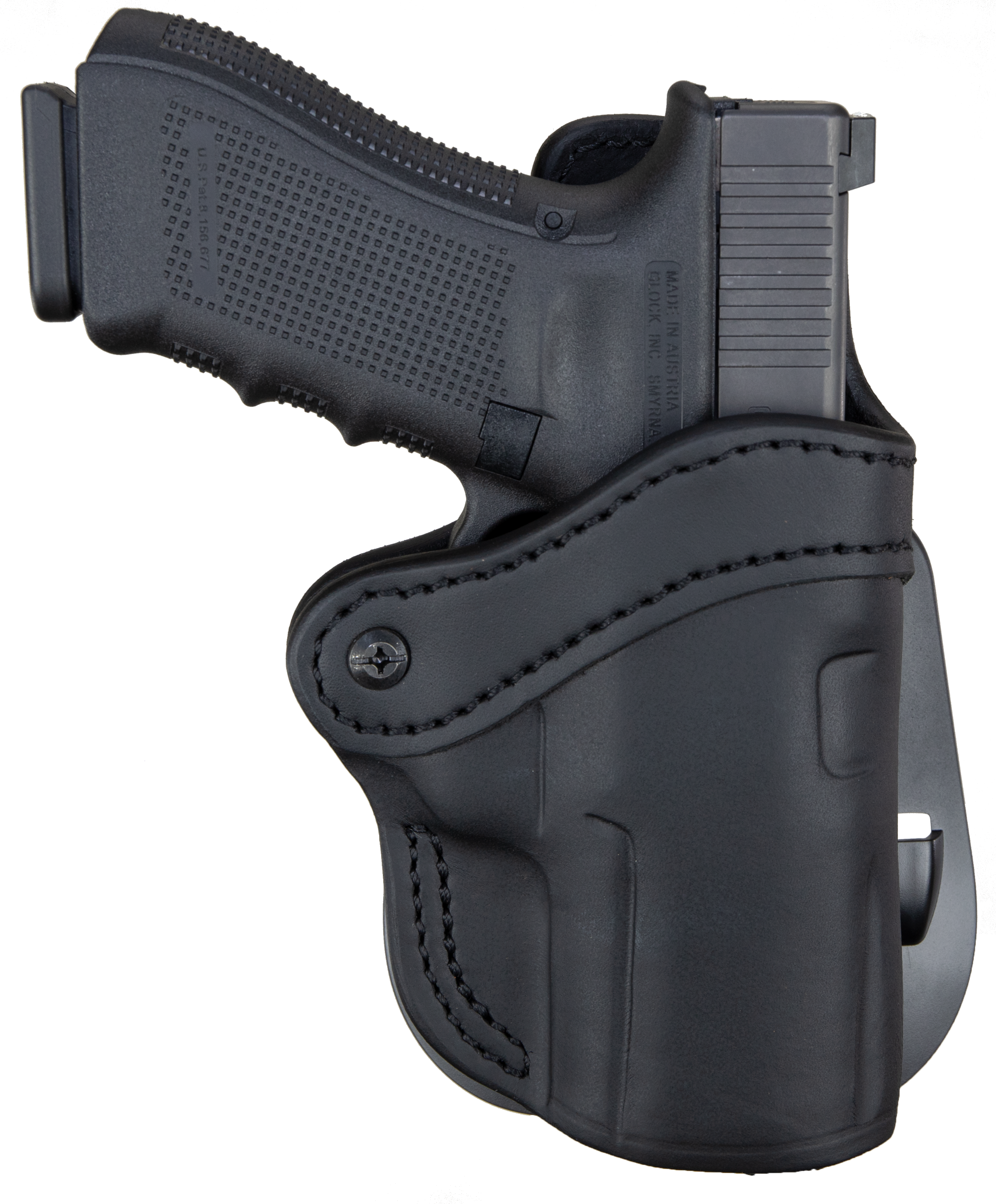 1791 Gunleather Bh2.4s Stealth Black Leather Right Hand FN 509 Pistol Paddle Holster ORPDH24SSBLR