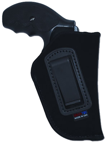 Grovtec Us Inc Inside The Pants Black Smooth Suede Right Pistol Inside-The-Waistband Belt Clip Holster GTHL14101R