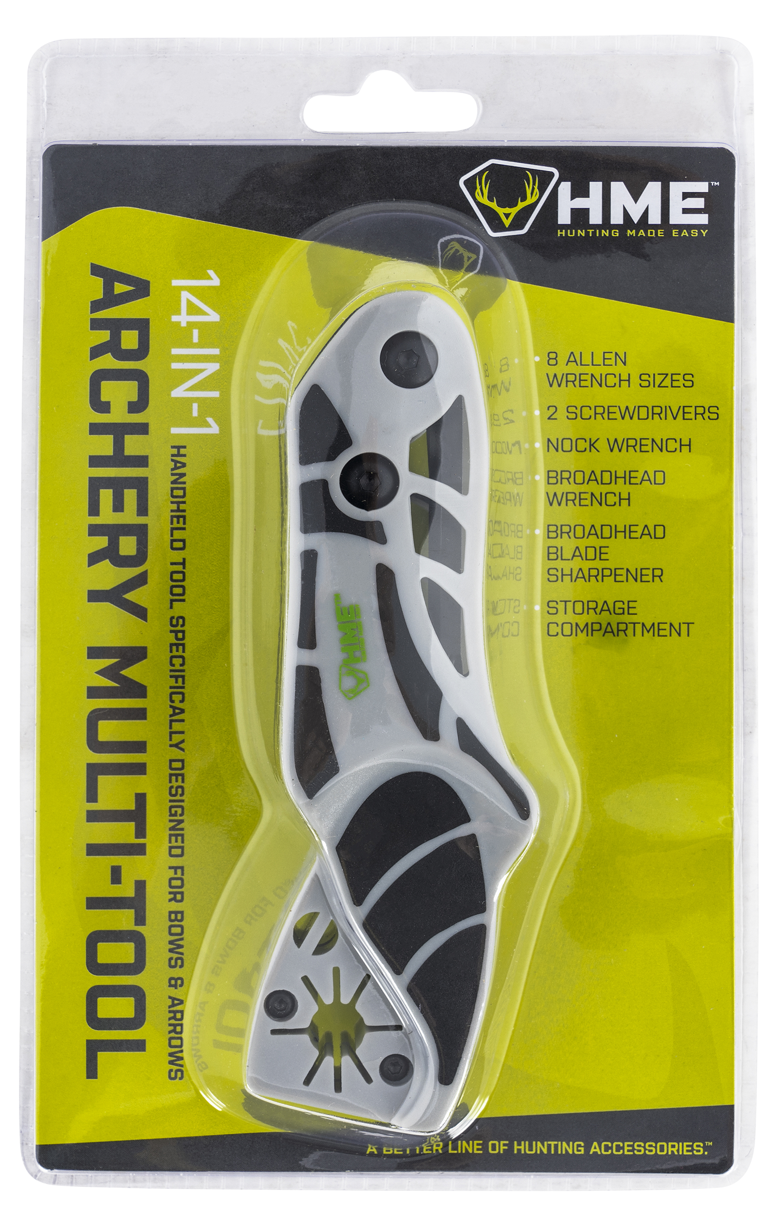 HME Compact Hunting Pocket Multi-Functional 14-in-1 Tool (Black/Gray)