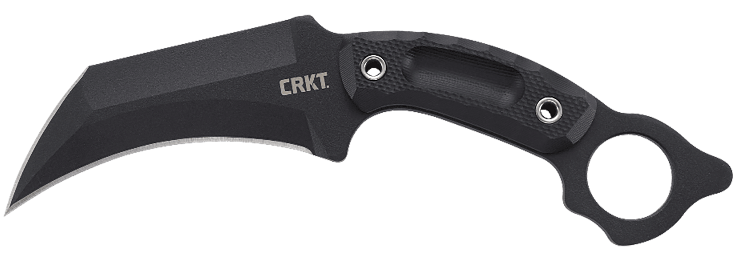 CRKT 2630 DU Hoc 5.10 Fixed Recurve Plain Black Powder Coated Knife 2630"