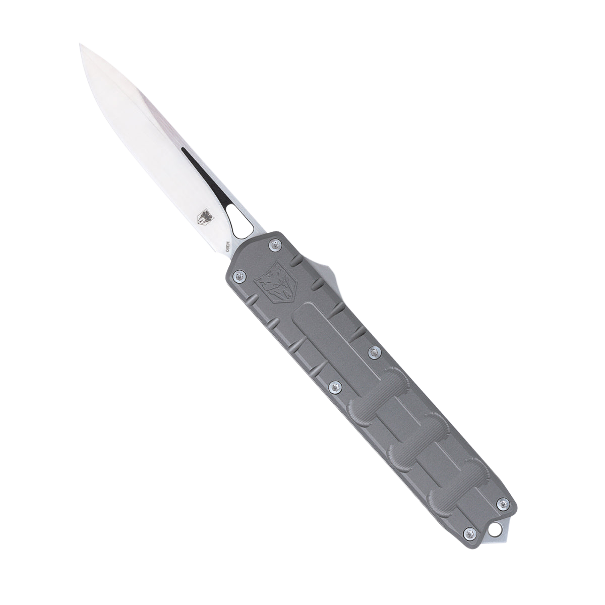COBRATEC KNIVES ENFORCER DUAL-ACTION OTF AUTOMATIC - 3.25 PLAIN EDGE (GRAY HANDLE)"