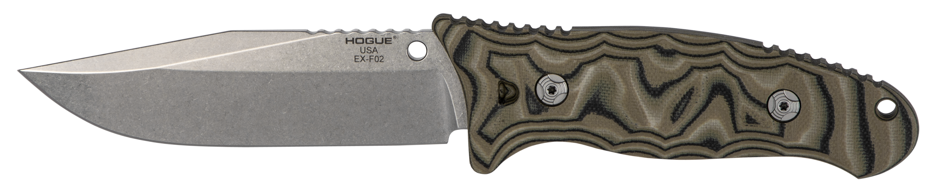 Hogue 35278 EX-F02 4.50 Fixed Clip Point Plain Tumble Polish Knife 35278"