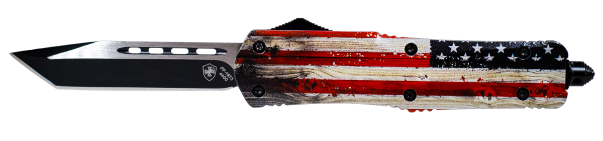 Templar Knife Wood Us Flag 3.50 Tanto LWUS231"
