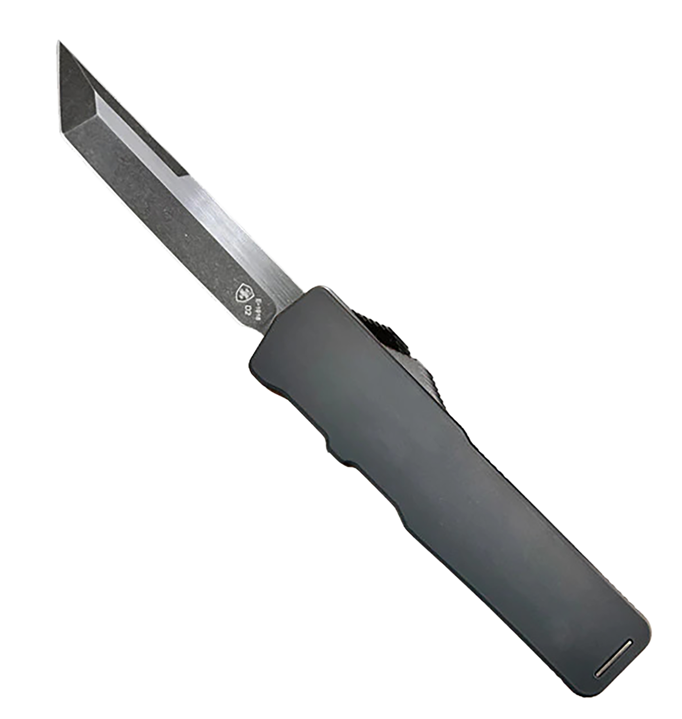 Templar Knife XLBR221 Excalibur Large 3.55 OTF Tanto Plain Black Oxide Stonewashed Powder Coated D2 Steel Blade/5.25 Black Aluminum/Rubber Handle Includes Pocket Clip