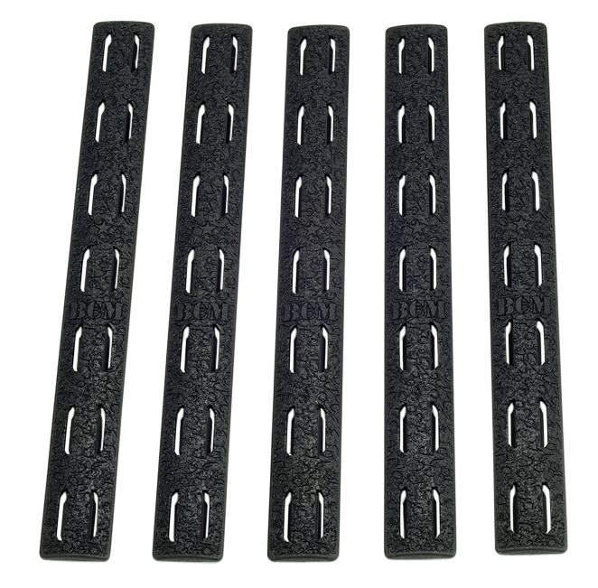 BCM KMRRPBLK5 Rail Panel Kit AR Platform KeyMod 5.55 Black Polymer 5 Pack