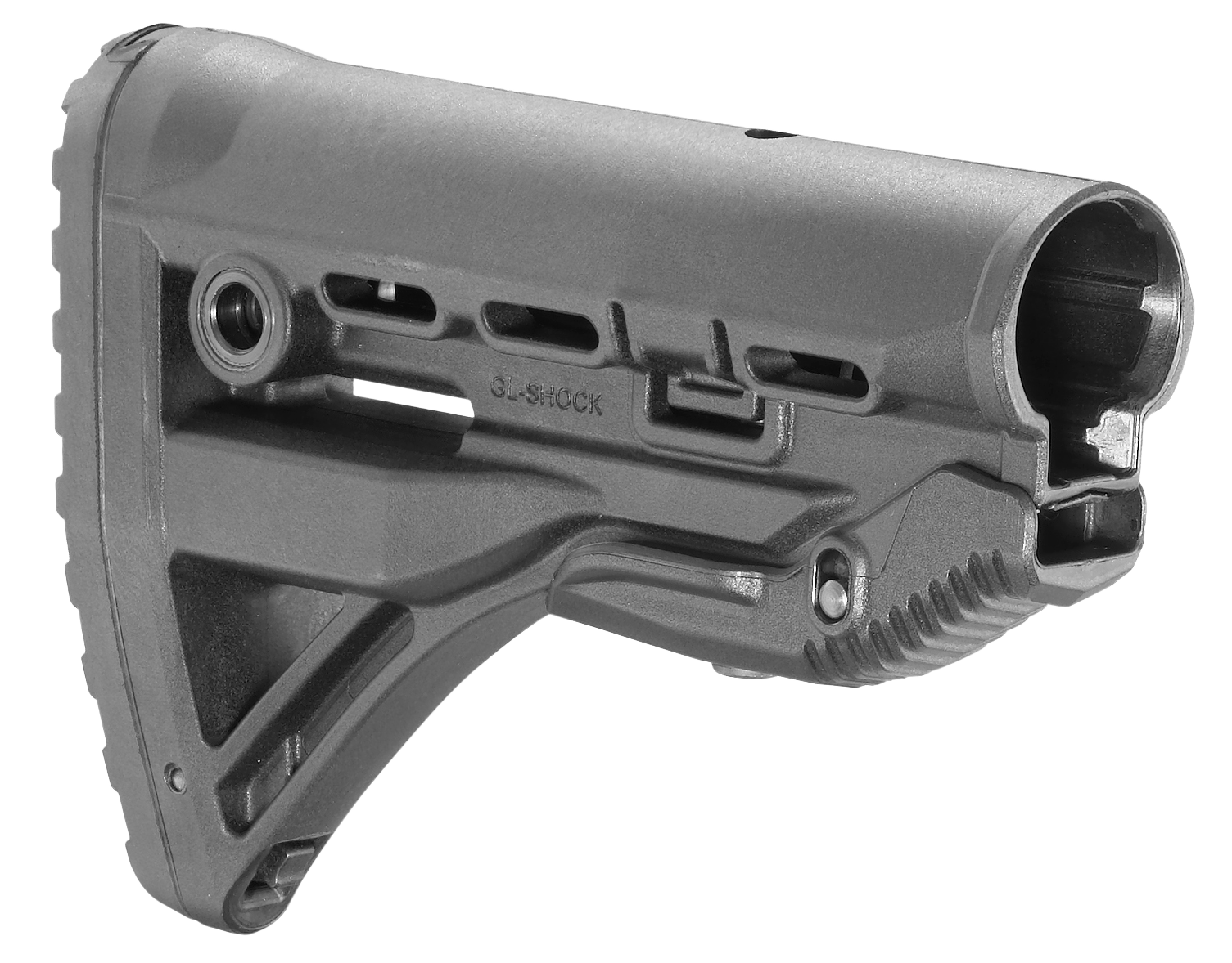 FAB Defense FXGLSHOCK GLShock Buttstock for M16 M4 wAntiRattle Mechanism Black Polymer