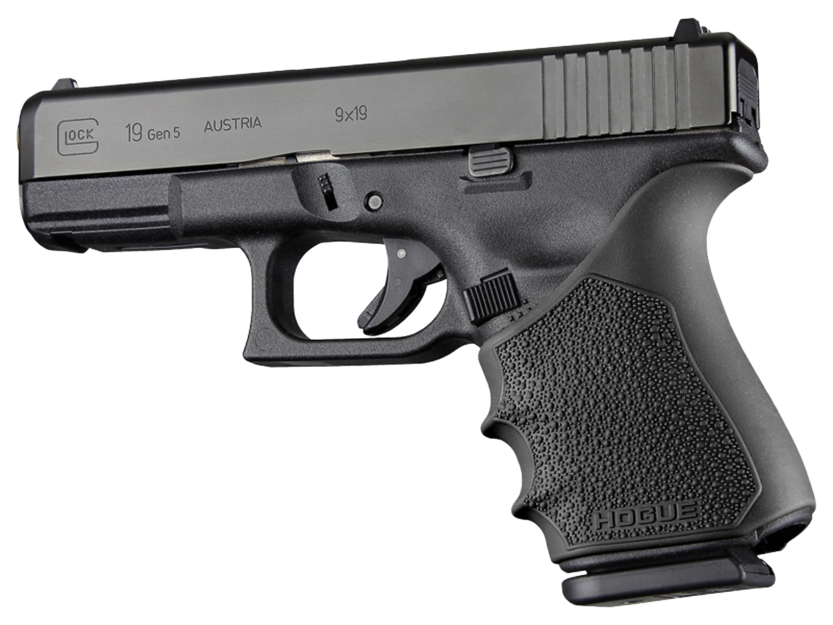 Hogue 17050 HandAll Beavertail Grip Sleeve Textured Black Rubber For Glock 19 23 32 38 Gen125