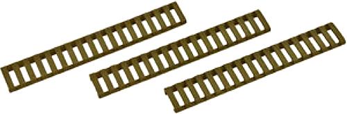 Ergo 1373DE LowPro Ladder Rail Covers Rifle 18 Slot Dark Earth Rubber 3 Pack