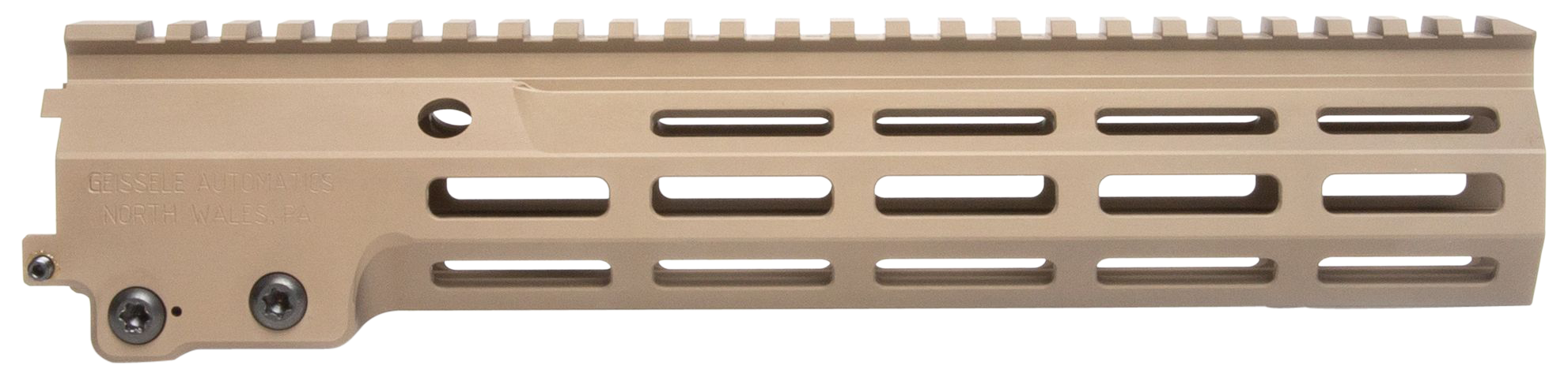 Geissele Automatics 051073S Super Modular Rail MK16 10.50 MLOK Desert Dirt Aluminum for AR Platform Barrel Nut Included