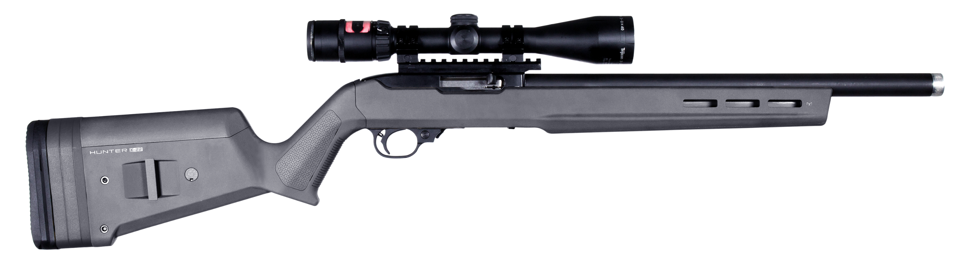 Magpul MAG548-GRY Hunter X-22 Stock Fixed w/Adjustable Comb Stealth Gray Synthetic for Ruger 10/22