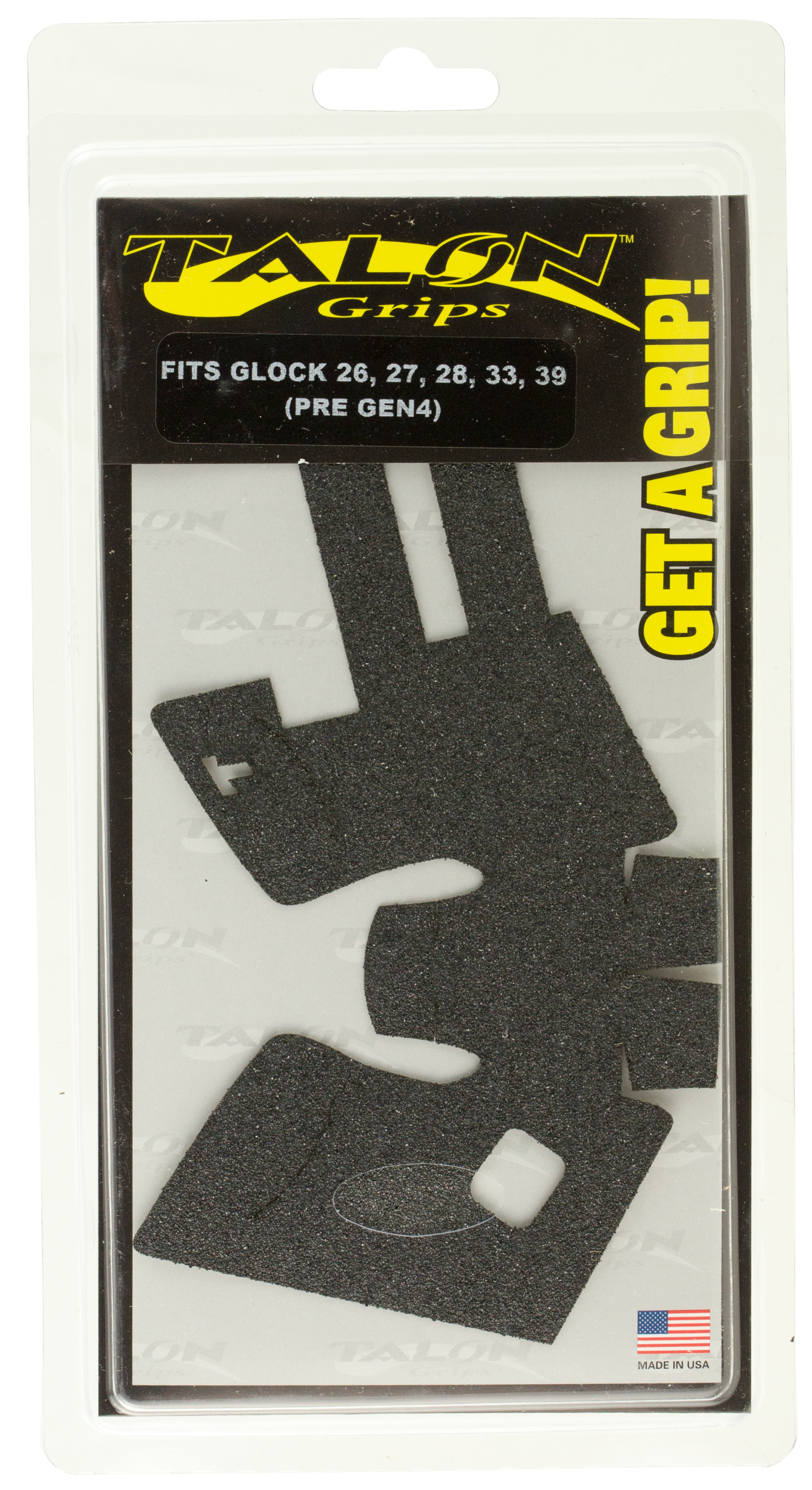 Talon Grips 105G Adhesive Grip Compatible For Glock 2627283339 Gen3 Black Textured Granulate