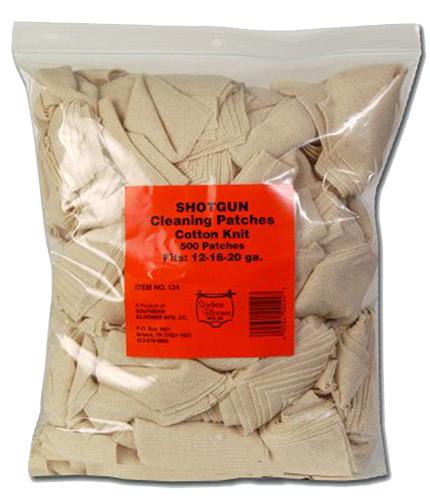 Southern Bloomer 124 Cleaning Patches Shotgun 12ga 16ga 20ga Cotton 500 Per Pack