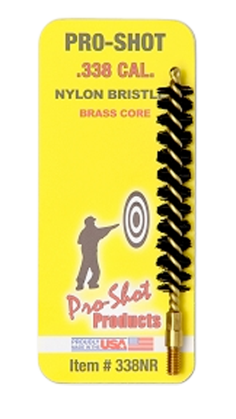 ProShot 338NR Bore Brush .338 Cal Rifle 832 Thread Nylon Bristles Brass Core