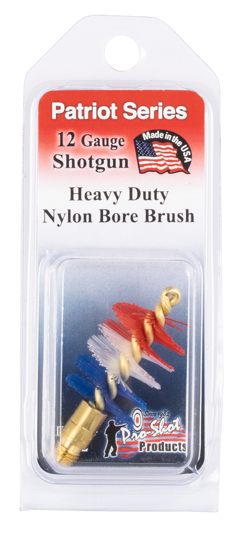 ProShot PS12 Patriot Series Bore Brush 12 Gauge Shotgun 51627 Thread Nylon Bristles Brass Core