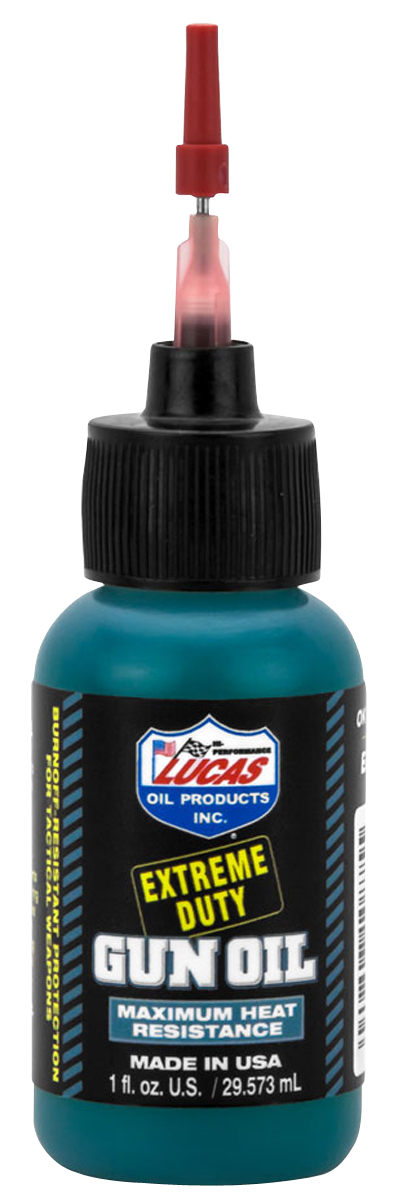 Lucas Oil 10875 Extreme Duty Gun Oil Against Heat Friction Wear 1 oz Squeeze Bottle