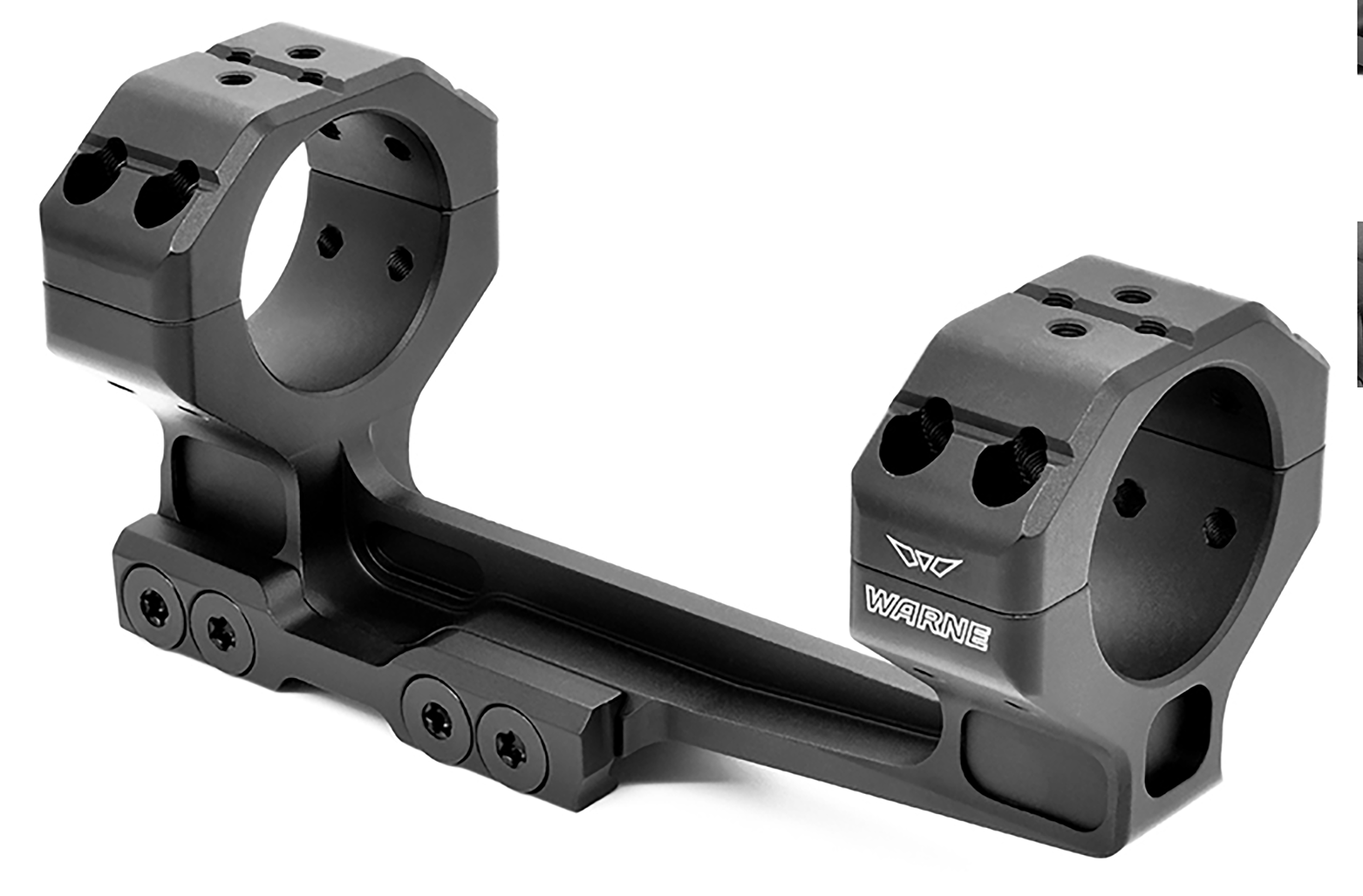 Warne 7818M Precision Cantilever Mount Scope MountRing Combo Black Anodized 30mm 0 MOA