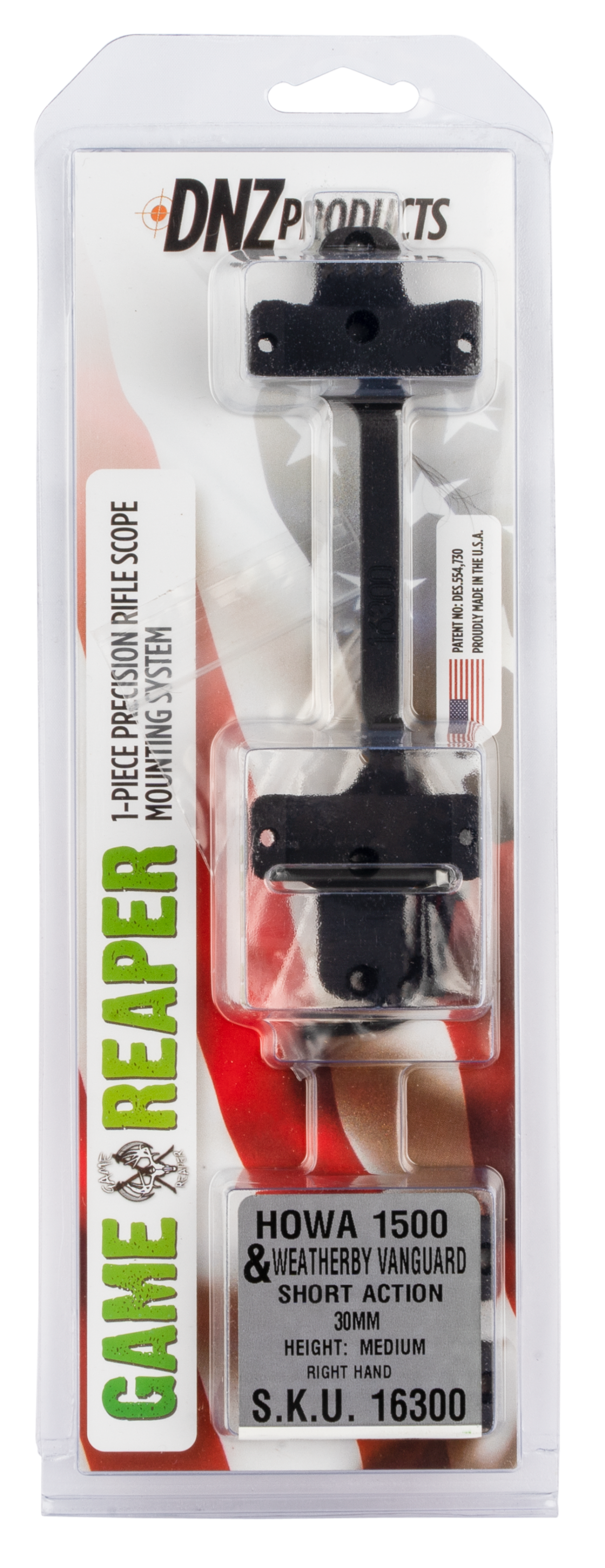 DNZ 16300 Game Reaper  Howa 1500 Short Action 30mm Medium 1-Piece Matte Black