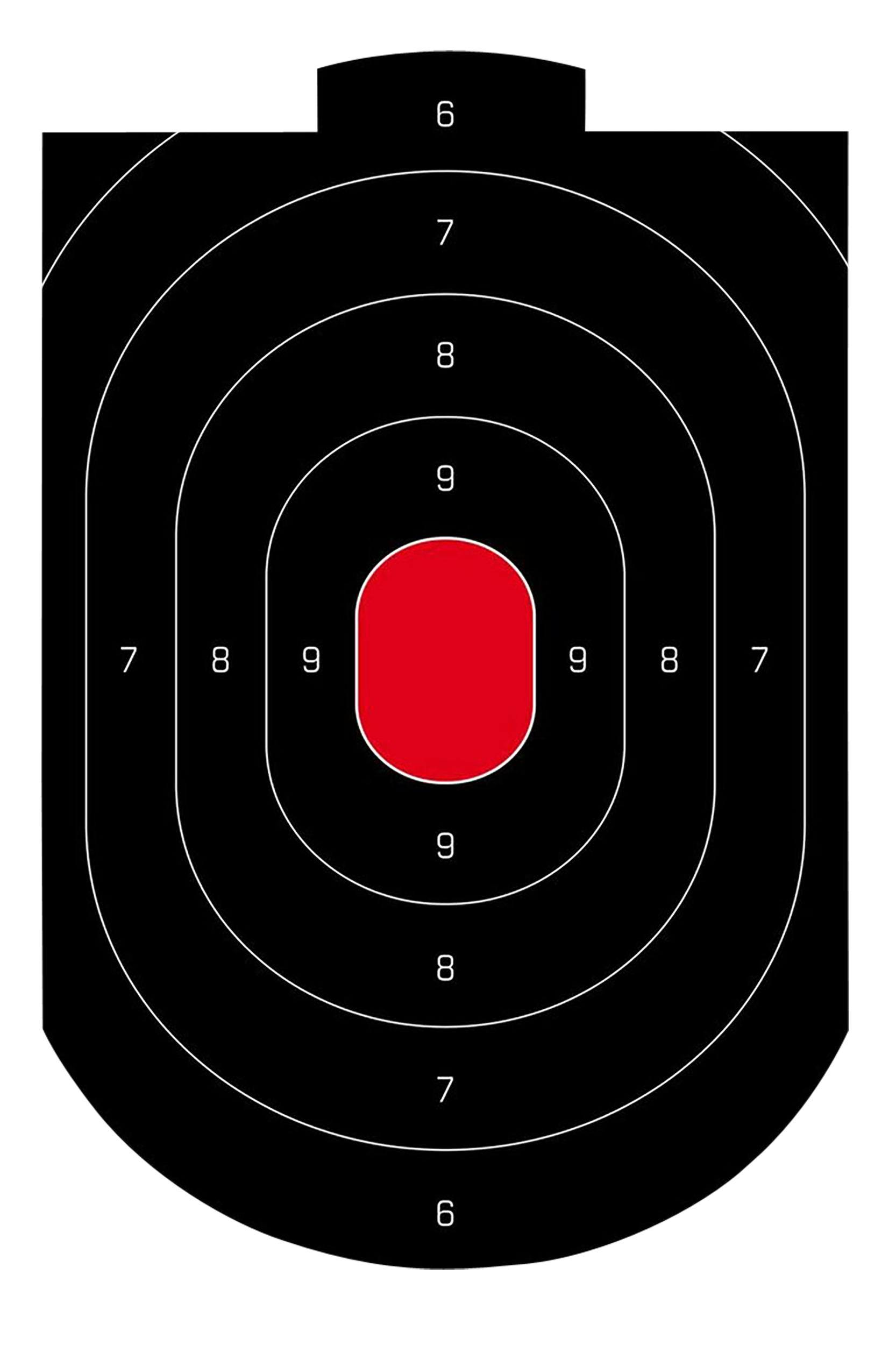 Birchwood Casey Dirty Bird 12x18 Oval Paper Targets 50 Pack (Black/Red)