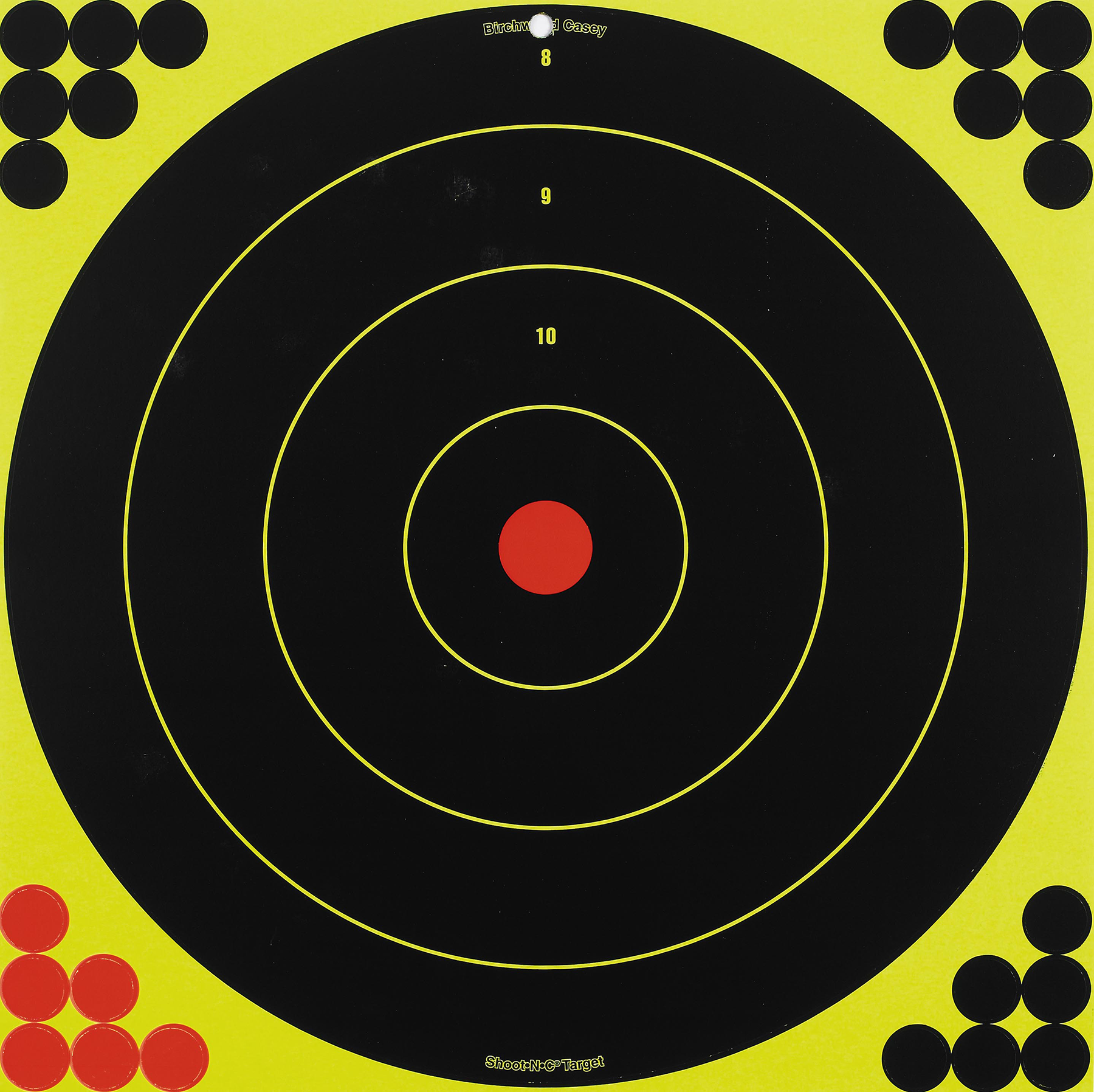 Birchwood Casey Shoot-N-C 17.25 Bullseye Targets 5 Pack (Black/Yellow)