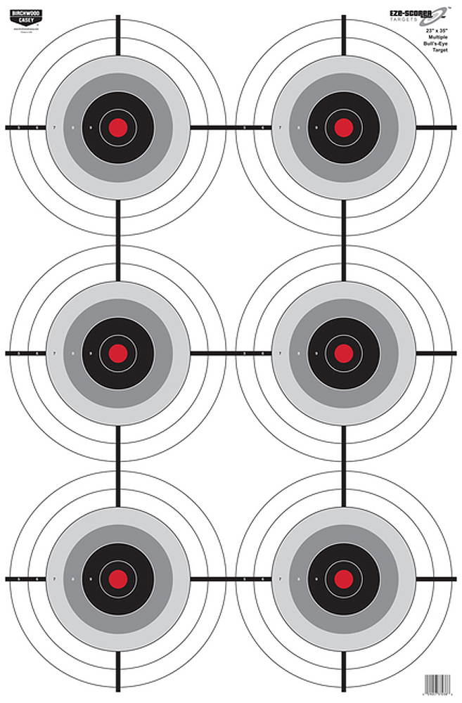 Birchwood Casey EZE-Scorer 6 Bullseye Targets 100 Pack (Black/White)