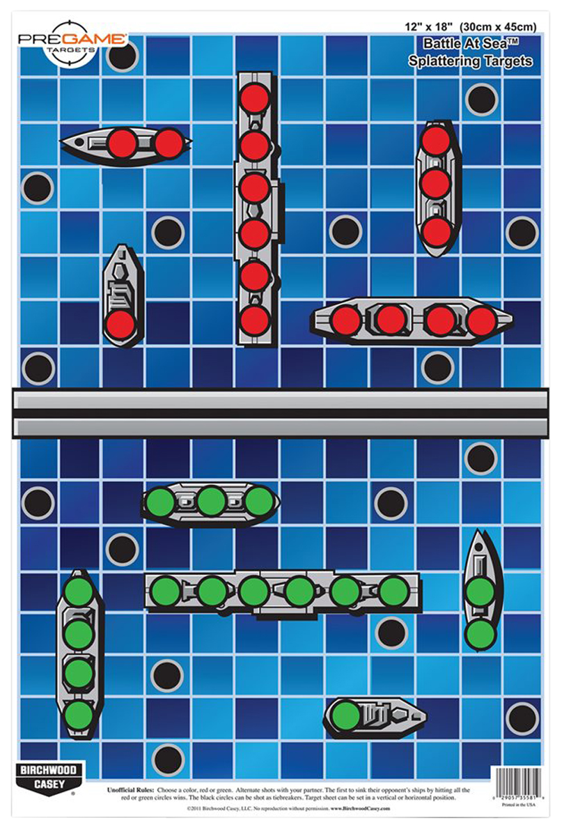 Birchwood Casey Pregame Battle Ship Targets 8 Pack (Multi-Color)