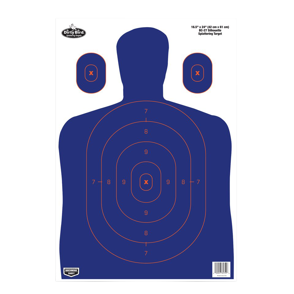 Birchwood Casey Dirty Bird 16.5x24 Silhouette Practice Targets 3 Pack (Blue/Orange)