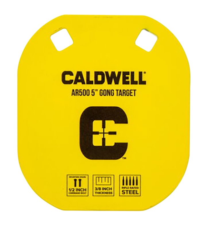Caldwell AR500 Steel 5 Gong Target (Yellow)