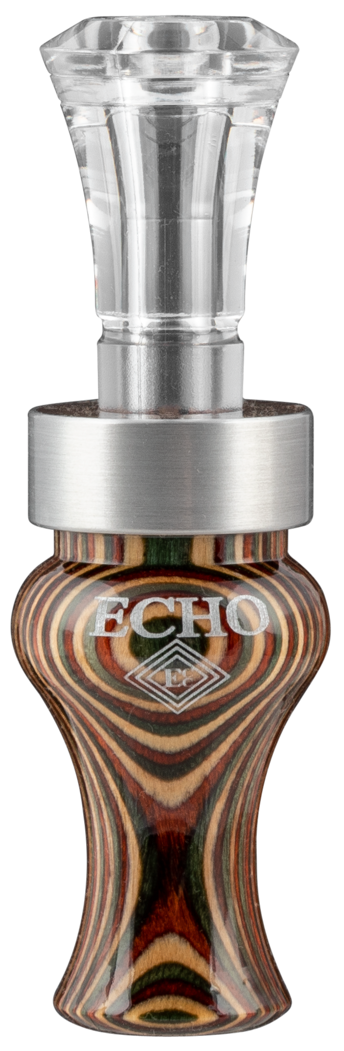 Echo Calls Double Reed Diamondwood Duck Call (Multi-Color)