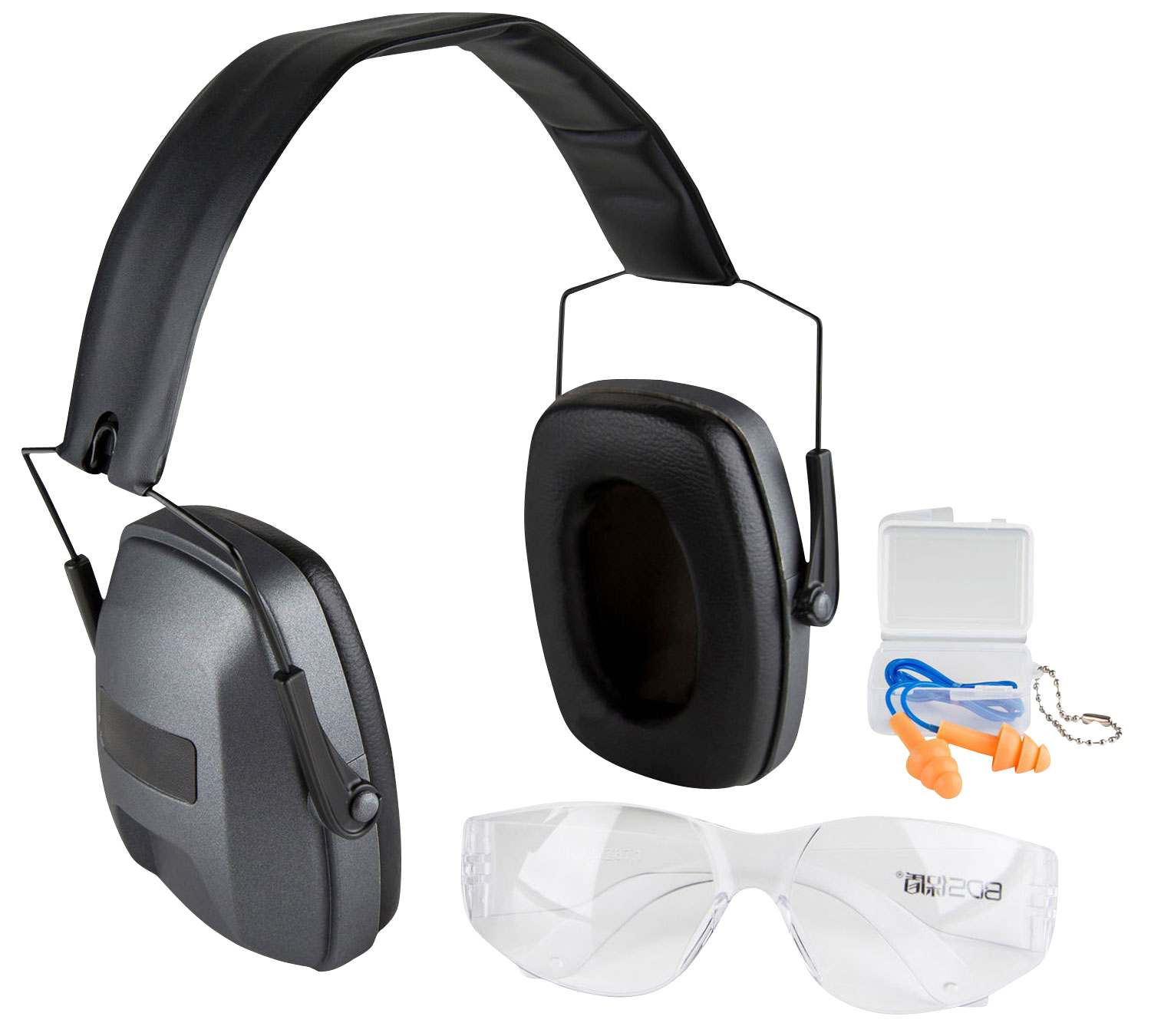 Safariland 1348650 Impulse Range Kit Foam Over the Head/Earbuds Black, Black/Clear Glasses