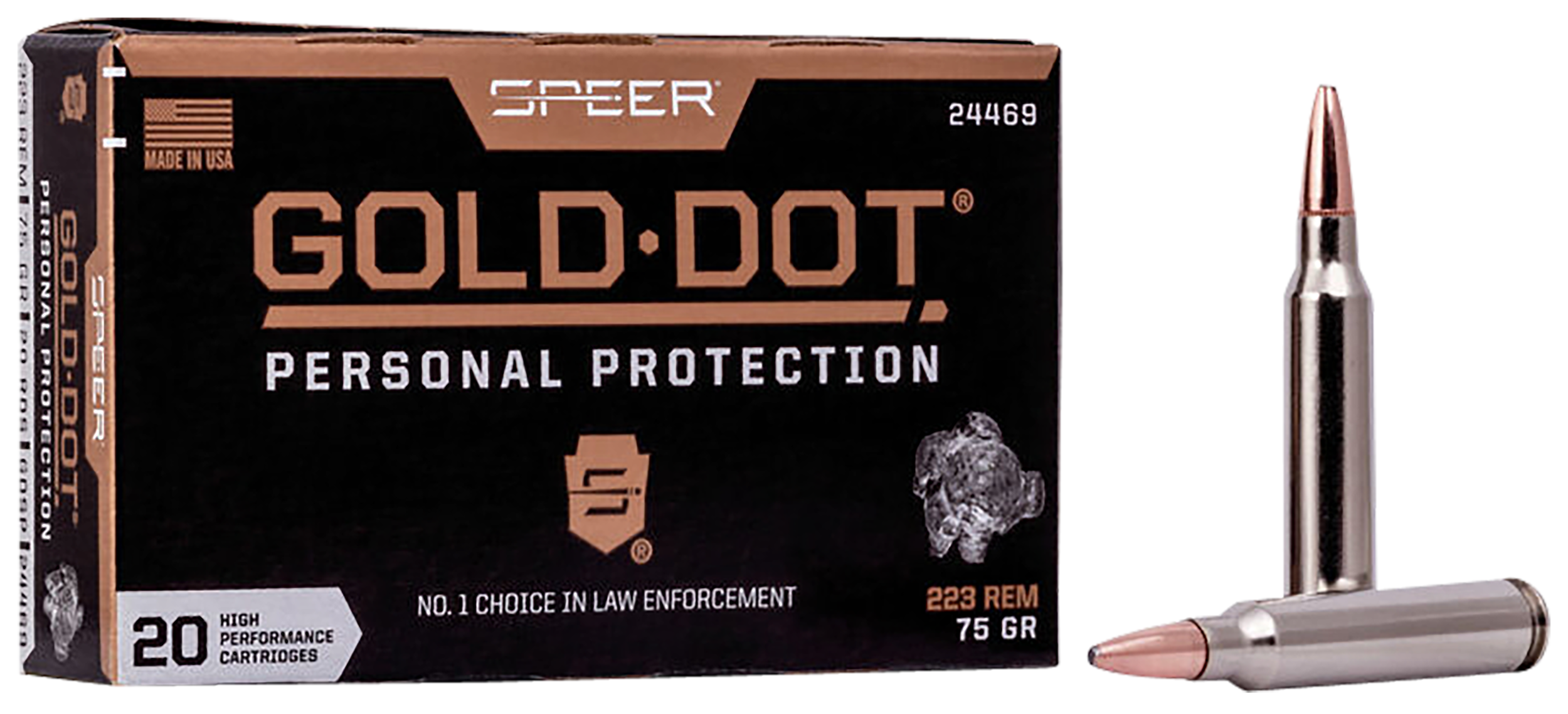 Speer Gold Dot 223 Remington 75 Grain Soft Point (Box)