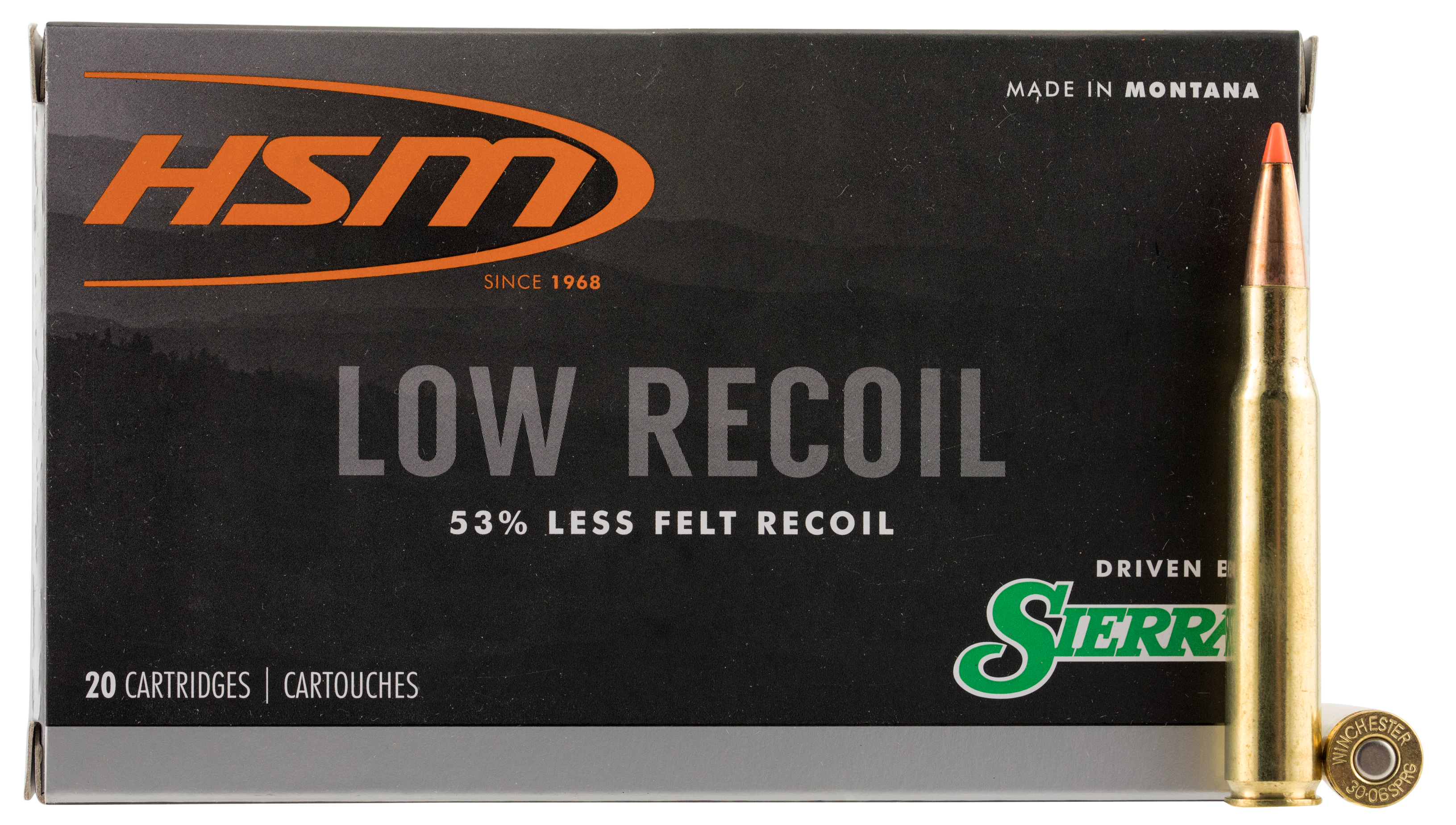 HSM Ammunition Low Recoil 150 gr .30-06 Spfld Ammo, 20/box - HSM-30-06-42-N