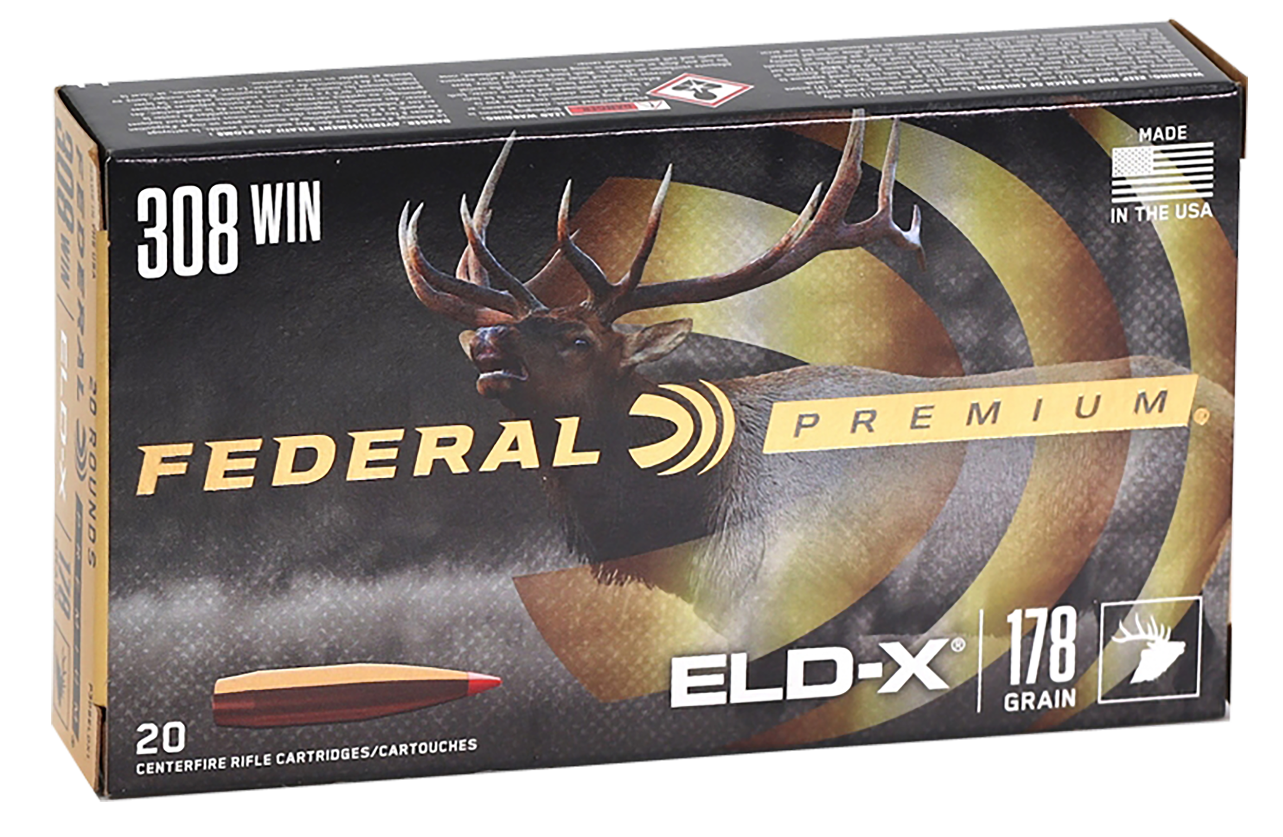 Federal Premium 308 Win 178 Grain Extremely Low Drag-eXpanding (Box)