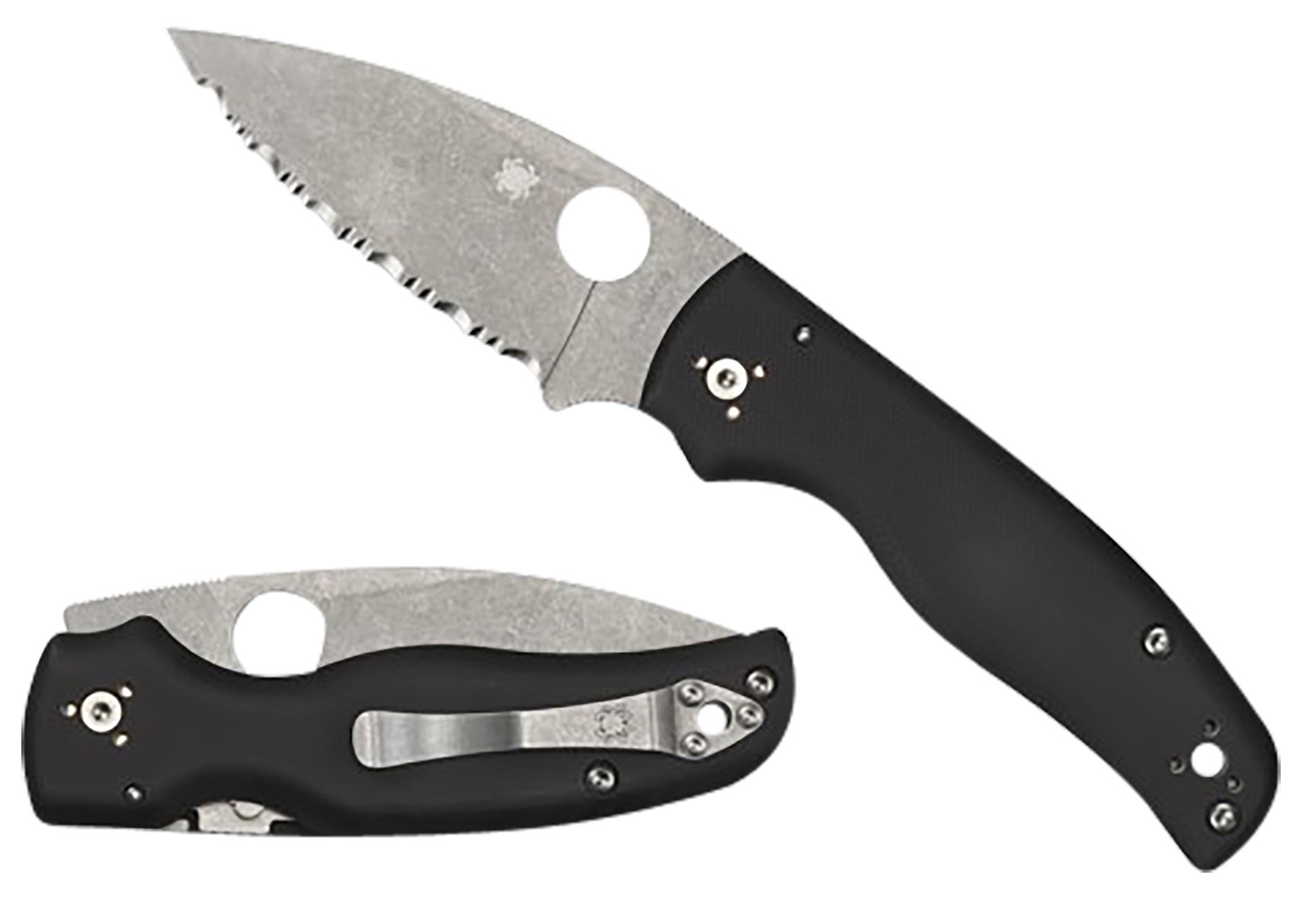Spyderco Shaman 3.58 Folding Knife (Black/Steel) C229GP"
