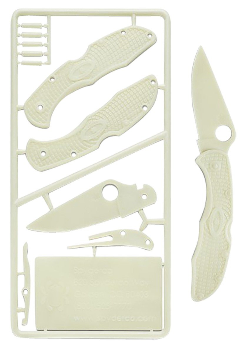Spyderco Delica 4 Plastic Kit For Children Ages 7+ Glow-In-The-Dark Plastic PLKIT1