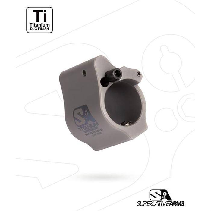 Ar-15 Solid Adjustable Gas Block - Ar-15 Solid Titanium Adjustable Gas Block .625'''' Gray