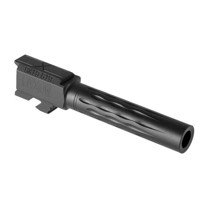 Faxon Match Barrel 9mm Non-Threaded Glock 19 Gen 1-4 Black