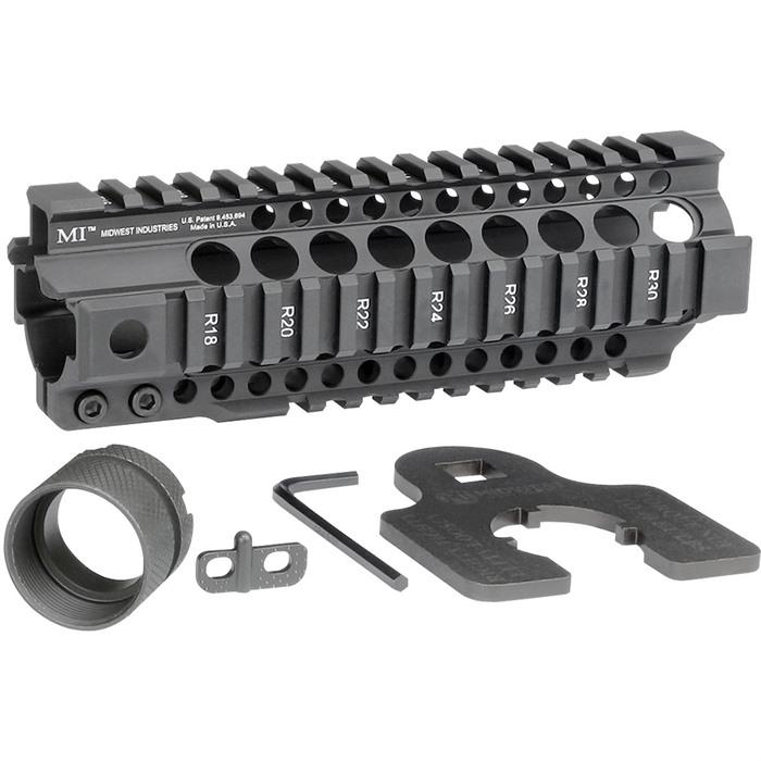 Midwest Industries 7.25" Black Aluminum Free Float Handguard for AR-15