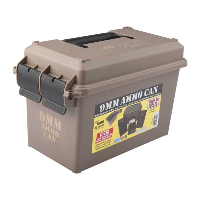 Mtm Case-Gard Ammo Can Combo Pack 9mm Luger 1000 Round Polymer Tan